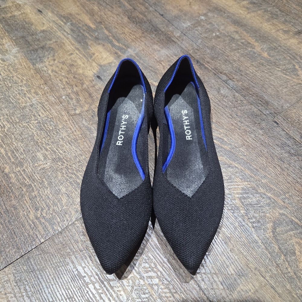 Rothy's Black Pointed Toe Flat - Picture 7 of 9